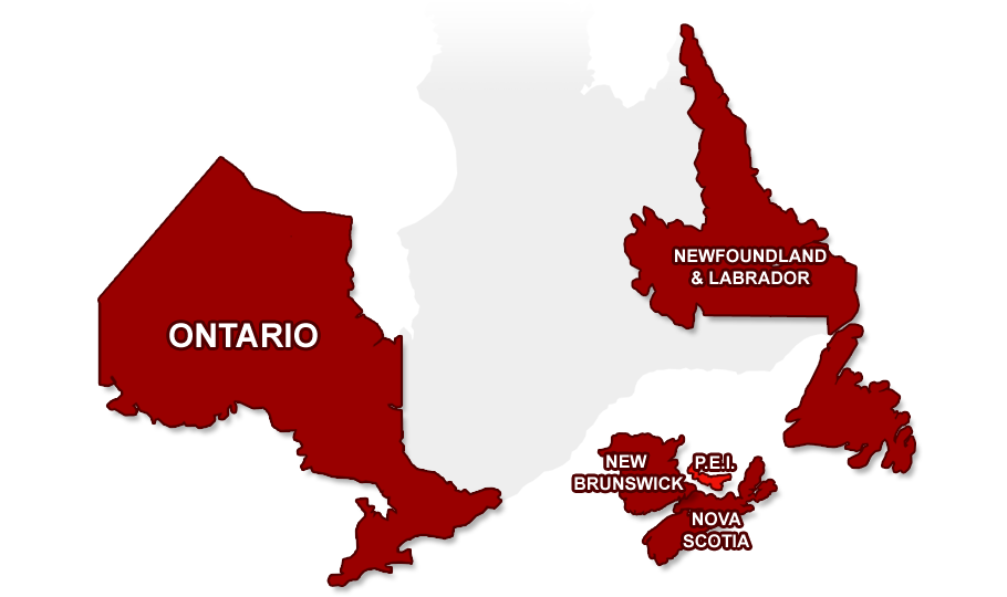 Prince Edward Island map selected
