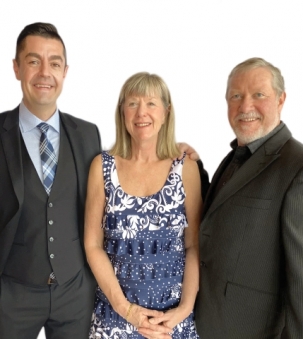 Jeff Wilson, Sherry Wilson and Len Dawson portrait