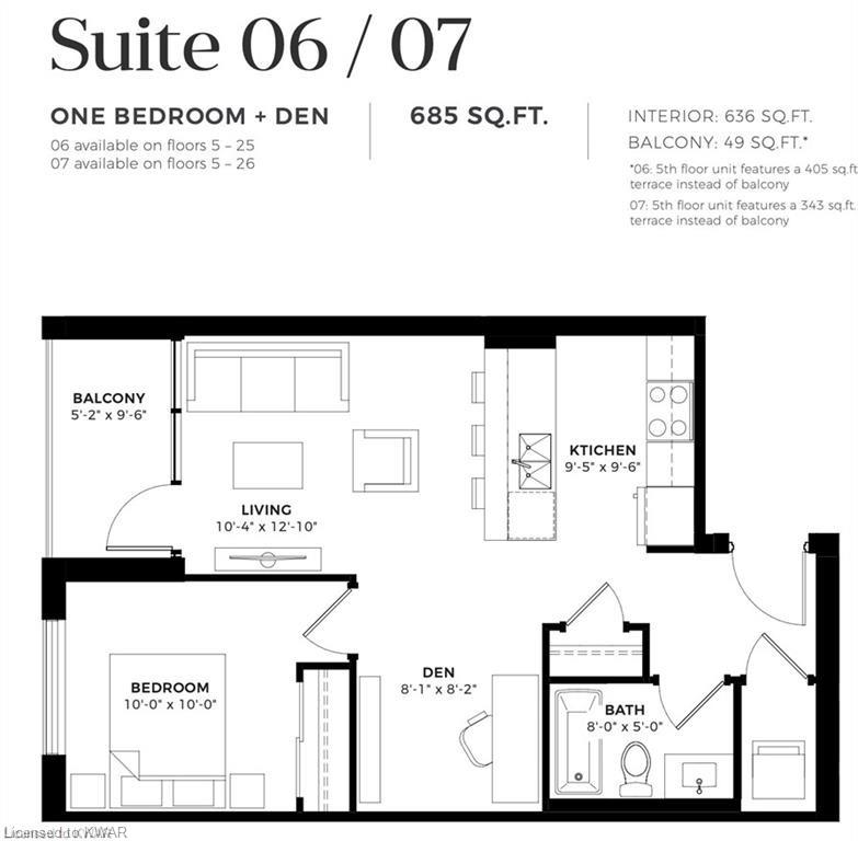 114-120 VICTORIA Street Unit# 707, Kitchener, Ontario, Canada