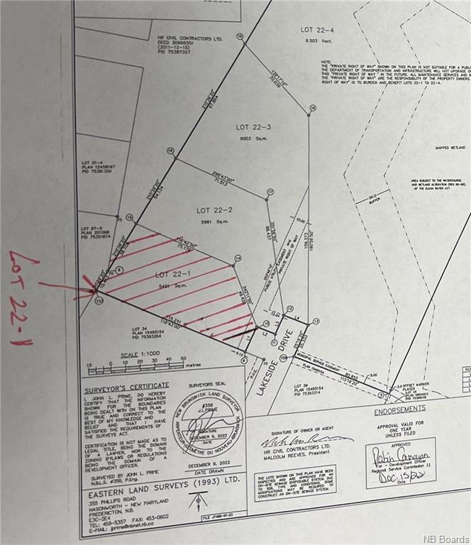 Lot 22-1 Lakeside Drive, Killarney Road New Brunswick, Canada